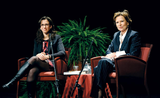 Kati Marton interviewed Kantor in February for the Hazel Rowley Memorial Lecture, a program of the Roosevelt House Public Policy Institute. PHOTO: PHILLIP KESSLER